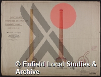 Plan of proposed destructor chimney shaft.