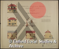Plan of Proposed House to be erected at Churchbury Lane
