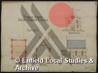 Plan of Proposed Chapel, Enfield Highway Cemetery